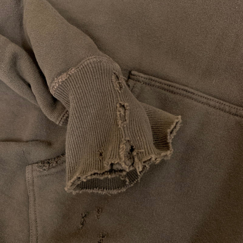 【中古品】【メンズ】 ANCELLM アンセルム DYED DAMAGE HOODIE ANC-CT16 ダイダメージ フーディー トップス プルオーバーパーカー エイジング加工 140-251201-ts-05-tei サイズ：2 カラー：ブラウン 万代Net店