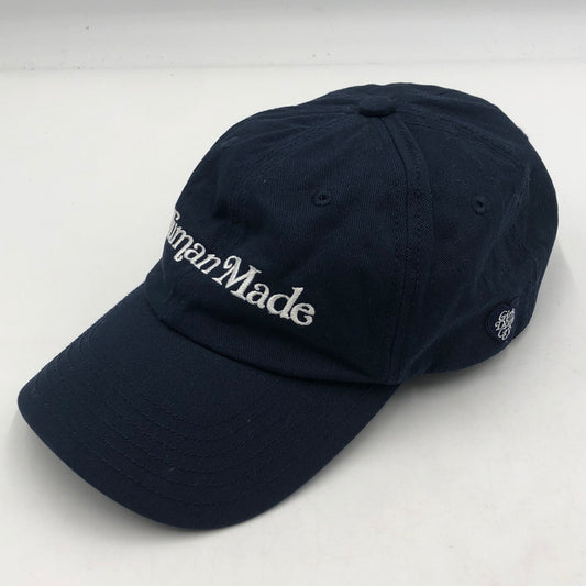 【中古品】【メンズ】 HUMAN MADE ヒューマンメード × GIRLS DONT CRY ガールズドントクライ 別注 コラボ LOGO CAP ロゴ キャップ 帽子 刺繍 185-251130-yy-26-tei カラー：ネイビー 万代Net店