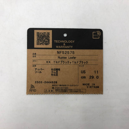 【中古美品】【メンズ】 THE NORTH FACE ザ・ノースフェイス NUPTSE LOAFER NF5257 ヌプシ ローファー 靴 164-251202-yy-06-tei カラー：TNFブラック 万代Net店