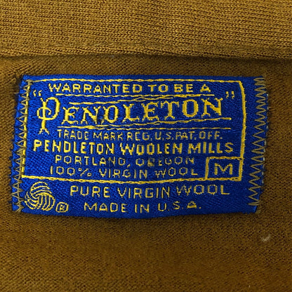 【中古品】【メンズ】 PENDLETON ペンドルトン 60~70's HALF ZIP WOOL PULLOVER SHIRT VINTAGE 60~70年代 ハーフジップ ウール プルオーバー シャツ 長袖 トップス ヴィンテージ USA製 145-251130-yy-15-tei サイズ：M カラー：ブラウン 万代Net店