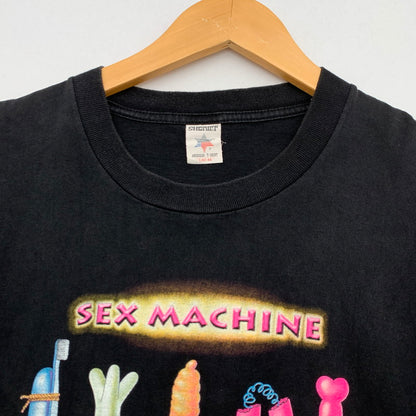 【中古品】【メンズ】 SHERIFF 90'S SEX MACHINE TEE "両シングル" シェリフ 90年代 半袖Tシャツ カットソー ブランド 古着 145-260627-gm-04-fuz サイズ：L カラー：ブラック 万代Net店