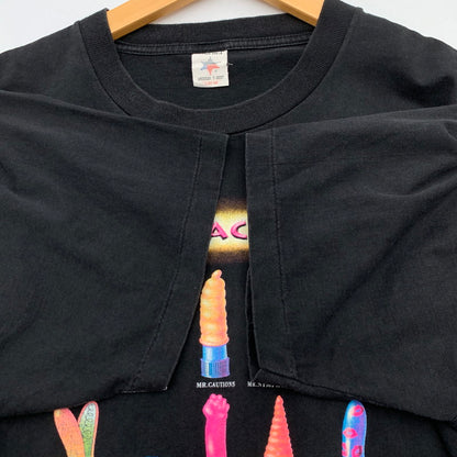【中古品】【メンズ】 SHERIFF 90'S SEX MACHINE TEE "両シングル" シェリフ 90年代 半袖Tシャツ カットソー ブランド 古着 145-260627-gm-04-fuz サイズ：L カラー：ブラック 万代Net店