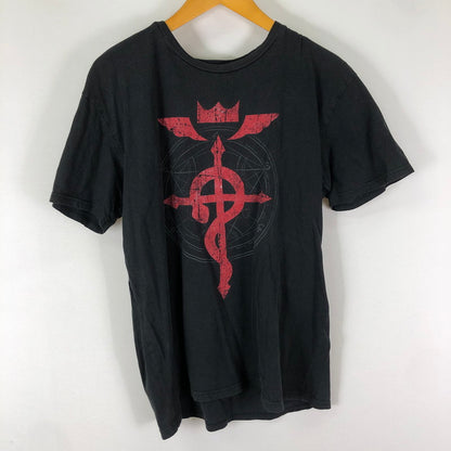 【中古品】【メンズ】 UNKNOWN USED 00's FULLMETAL ALCHEMIST TEE 00年代 鋼の錬金術師 Tシャツ 半袖 トップス フラメルの十字架 145-251129-ks-11-tei サイズ：L カラー：ブラック 万代Net店