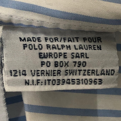 【中古品】【メンズ】 RALPH LAUREN ラルフローレン 90's STRIPE L/S SHIRT 90年代 ストライプ ロングスリーブ シャツ 長袖 トップス 147-251129-ks-17-tei サイズ：XL カラー：ブルーホワイト 万代Net店