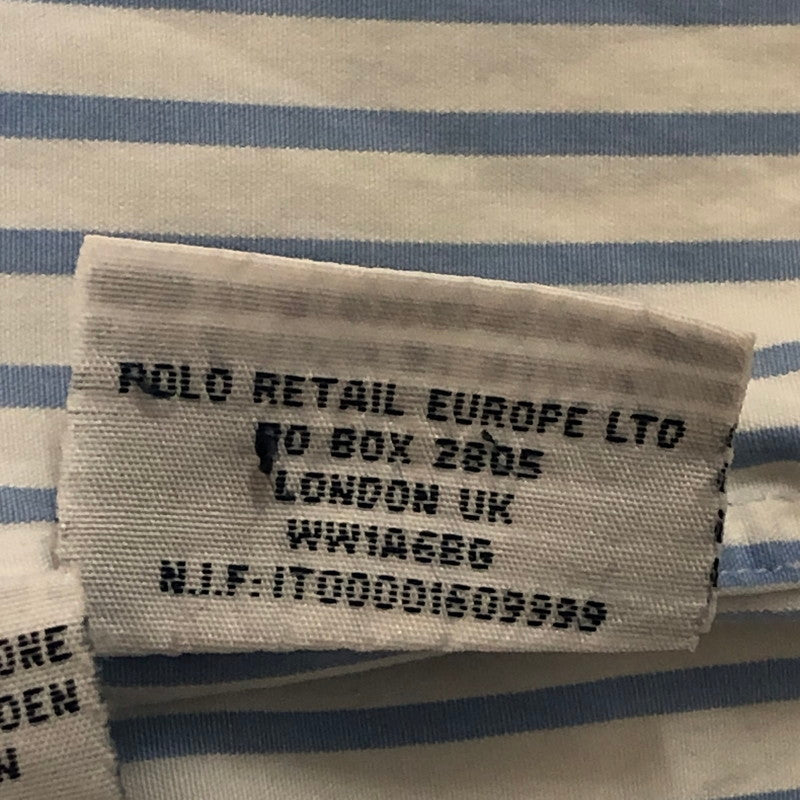 【中古品】【メンズ】 RALPH LAUREN ラルフローレン 90's STRIPE L/S SHIRT 90年代 ストライプ ロングスリーブ シャツ 長袖 トップス 147-251129-ks-17-tei サイズ：XL カラー：ブルーホワイト 万代Net店
