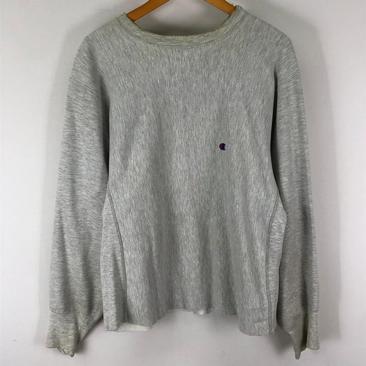 【ジャンク品】【メンズ】 Champion チャンピオン 90's REVERSE WEAVE SWEAT SHIRT 90年代 リバースウィーブ スウェットシャツ トップス トレーナー USA製 145-251129-ks-15-tei サイズ：XXL カラー：グレー 万代Net店