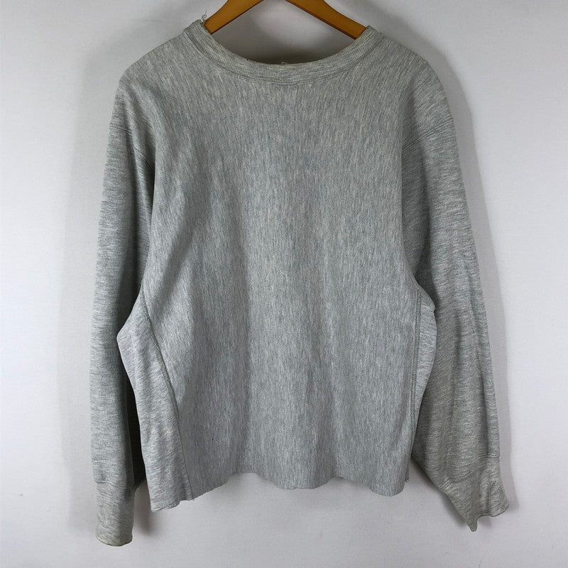 【ジャンク品】【メンズ】 Champion チャンピオン 90's REVERSE WEAVE SWEAT SHIRT 90年代 リバースウィーブ スウェットシャツ トップス トレーナー USA製 145-251129-ks-15-tei サイズ：XXL カラー：グレー 万代Net店