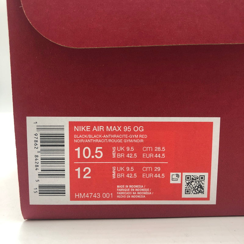 【中古美品】【メンズ】 NIKE ナイキ × Levi's リーバイス AIR MAX 95 OG HM4743-400 エアーマックス 95 スニーカー 靴 160-251203-ks-09-tei カラー：Black 万代Net店
