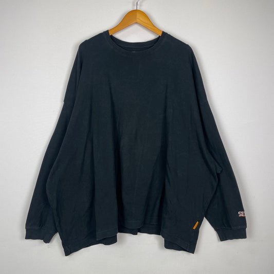 【中古品】【メンズ】 SEE SEE シーシー BASIC LS TEE ベーシック ロングスリーブ Tシャツ 長袖 トップス 142-251204-yy-10-tei サイズ：XXXXL カラー：ブラック 万代Net店
