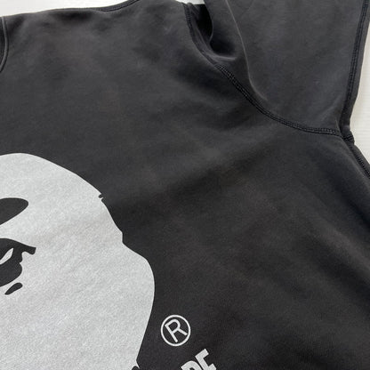 【中古品】【メンズ】 A BATHING APE アベイシングエイプ OVERDYE CREWNECK 001SWJ701005I オーバーダイ クルーネック トップス スウェット トレーナー 142-251204-yy-07-tei サイズ：L カラー：ブラック 万代Net店