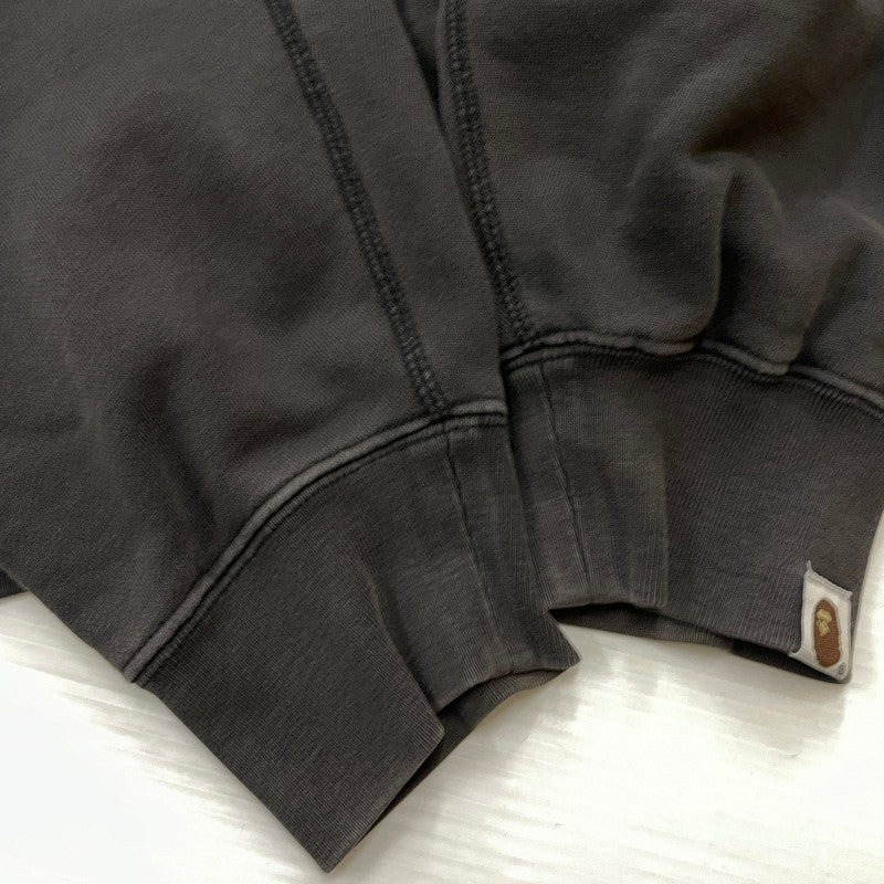 【中古品】【メンズ】 A BATHING APE アベイシングエイプ OVERDYE CREWNECK 001SWJ701005I オーバーダイ クルーネック トップス スウェット トレーナー 142-251204-yy-07-tei サイズ：L カラー：ブラック 万代Net店