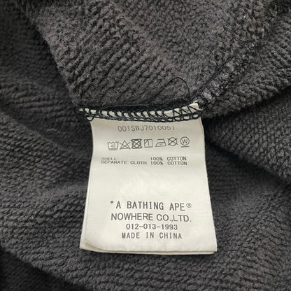 【中古品】【メンズ】 A BATHING APE アベイシングエイプ OVERDYE CREWNECK 001SWJ701005I オーバーダイ クルーネック トップス スウェット トレーナー 142-251204-yy-07-tei サイズ：L カラー：ブラック 万代Net店