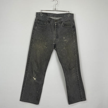 【現状渡し品】【メンズ】 Levi's リーバイス 501 90's DENIM PANT 501-0658 90年代 先染めデニムパンツ ボトムス ジーンズ ボタン裏刻印 653 156-251204-yy-28-tei サイズ：32 カラー：ブラック 万代Net店