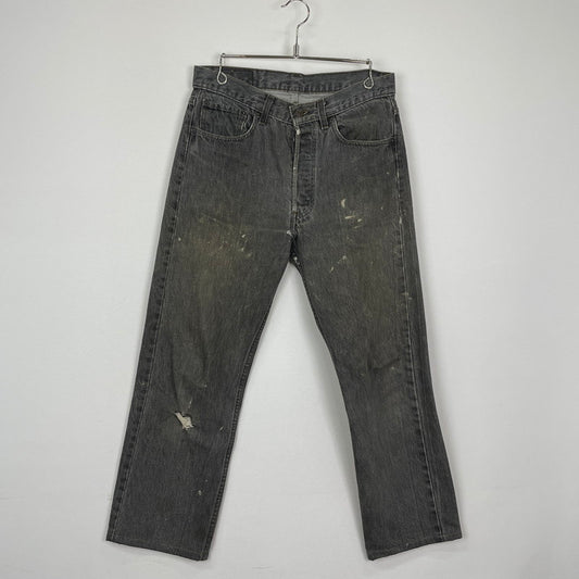 【現状渡し品】【メンズ】 Levi's リーバイス 501 90's DENIM PANT 501-0658 90年代 先染めデニムパンツ ボトムス ジーンズ ボタン裏刻印 653 156-251204-yy-28-tei サイズ：32 カラー：ブラック 万代Net店