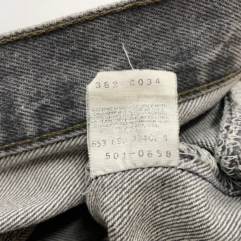 【現状渡し品】【メンズ】 Levi's リーバイス 501 90's DENIM PANT 501-0658 90年代 先染めデニムパンツ ボトムス ジーンズ ボタン裏刻印 653 156-251204-yy-28-tei サイズ：32 カラー：ブラック 万代Net店