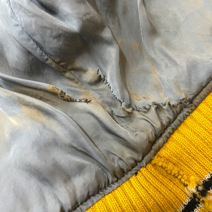 【現状渡し品】【メンズ】 WHITING ホワイティング 60's VARSITY JACKET VINTAGE 60年代 ヴァーシティ ジャケット ライトアウター スタジャン ヴィンテージ 145-251204-yy-19-tei サイズ：44 カラー：イエロー 万代Net店