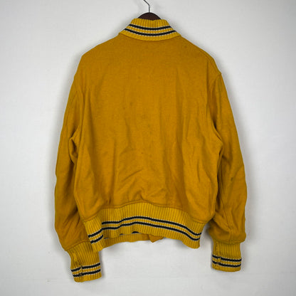 【現状渡し品】【メンズ】 WHITING ホワイティング 60's VARSITY JACKET VINTAGE 60年代 ヴァーシティ ジャケット ライトアウター スタジャン ヴィンテージ 145-251204-yy-19-tei サイズ：44 カラー：イエロー 万代Net店