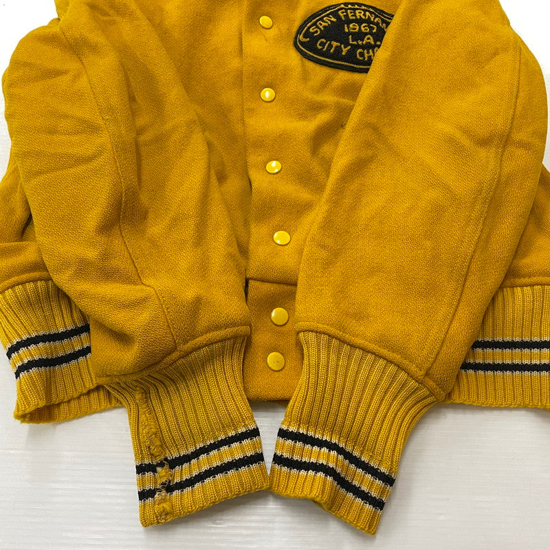 【現状渡し品】【メンズ】 WHITING ホワイティング 60's VARSITY JACKET VINTAGE 60年代 ヴァーシティ ジャケット ライトアウター スタジャン ヴィンテージ 145-251204-yy-19-tei サイズ：44 カラー：イエロー 万代Net店