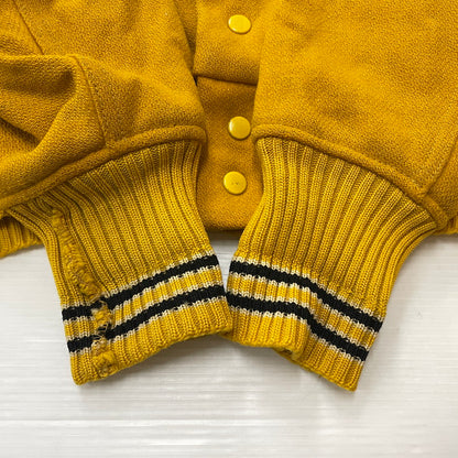 【現状渡し品】【メンズ】 WHITING ホワイティング 60's VARSITY JACKET VINTAGE 60年代 ヴァーシティ ジャケット ライトアウター スタジャン ヴィンテージ 145-251204-yy-19-tei サイズ：44 カラー：イエロー 万代Net店