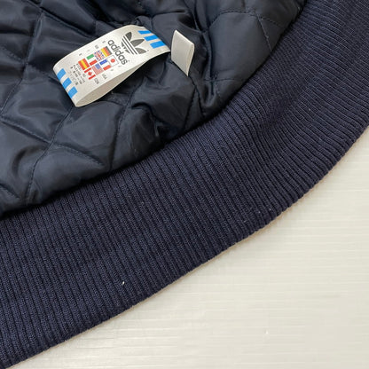 【中古品】【メンズ】 adidas アディダス TREFOIL WOOL JACKET 169970 トレフォイル ウールジャケット ライトアウター 148-251204-yy-21-tei サイズ：XO カラー：ネイビー 万代Net店