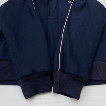【中古品】【メンズ】 adidas アディダス TREFOIL WOOL JACKET 169970 トレフォイル ウールジャケット ライトアウター 148-251204-yy-21-tei サイズ：XO カラー：ネイビー 万代Net店