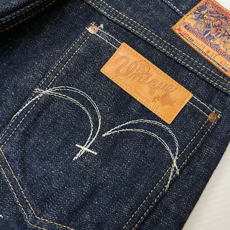【中古品】【メンズ】 SAMURAI JEANS サムライジーンズ × UNIQUE JEAN STORE ユニークジーンストア 別注 コラボ DENIM PANTS S0210XJ-UJS40TH デニムパンツ 蝦夷ジーンズ第10弾 40TH ボトムス ジーンズ 156-251204-yy-29-tei サイズ：31 カラー：インディゴ 万代Net店
