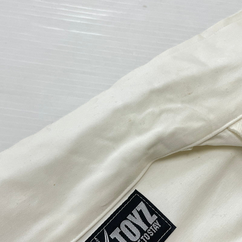 【中古品】【メンズ】 MADTOYZ マッドトイズ × 荒くれKNIGHT 別注 コラボ LOGO PRINT COTTON JACKET ロゴ プリント コットンジャケット ライトアウター "輪蛇" 147-260818-kk-06-hon サイズ：M カラー：ホワイト 万代Net店