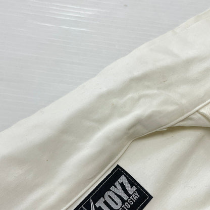 【中古品】【メンズ】 MADTOYZ マッドトイズ × 荒くれKNIGHT 別注 コラボ LOGO PRINT COTTON JACKET ロゴ プリント コットンジャケット ライトアウター "輪蛇" 147-260818-kk-06-hon サイズ：M カラー：ホワイト 万代Net店