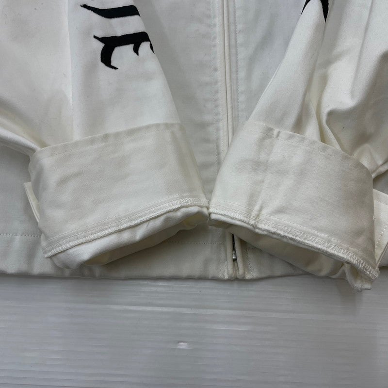【中古品】【メンズ】 MADTOYZ マッドトイズ × 荒くれKNIGHT 別注 コラボ LOGO PRINT COTTON JACKET ロゴ プリント コットンジャケット ライトアウター "輪蛇" 147-260818-kk-06-hon サイズ：M カラー：ホワイト 万代Net店