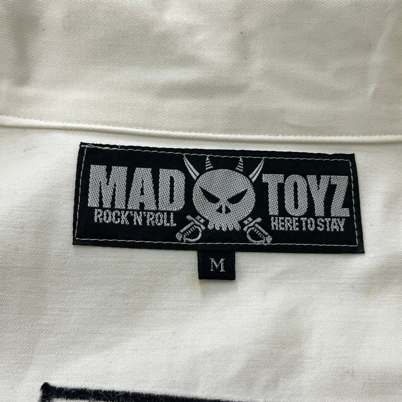 【中古品】【メンズ】 MADTOYZ マッドトイズ × 荒くれKNIGHT 別注 コラボ LOGO PRINT COTTON JACKET ロゴ プリント コットンジャケット ライトアウター "輪蛇" 147-260818-kk-06-hon サイズ：M カラー：ホワイト 万代Net店