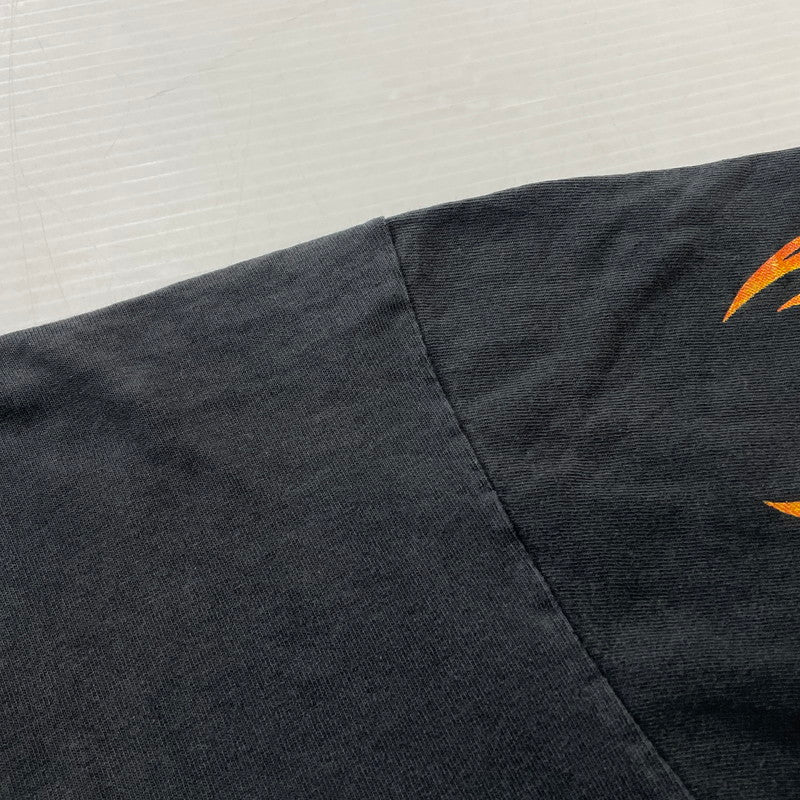 【現状渡し品】【メンズ】 HARLEY DAVIDSON ハーレーダビッドソン 90's V2 ENGINE FLAME PRINT S/S TEE 90年代 V2 エンジン フレイムプリント ショートスリーブ Ｔシャツ 半袖 トップス 145-251204-yy-13-tei サイズ：XL カラー：ブラック 万代Net店