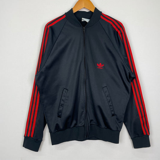 【中古品】【メンズ】 adidas アディダス 80's ATP TRACK JACKET VINTAGE 80年代 ATP トラックジャケット ライトアウター ジャージ ヴィンテージ 148-251204-yy-23-tei サイズ：L カラー：ブラック 万代Net店