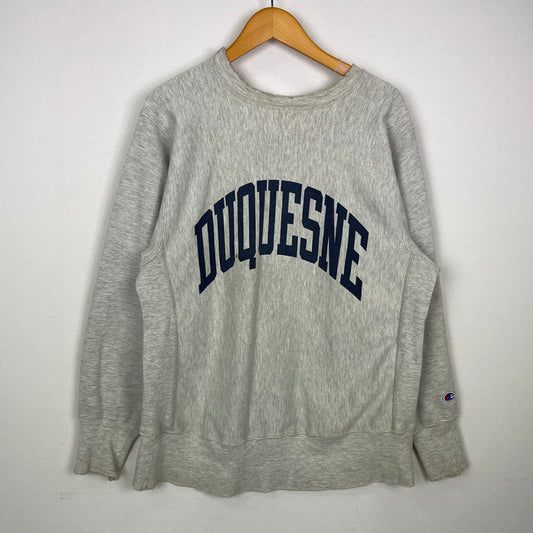 【現状渡し品】【メンズ】 Champion チャンピオン 90's REVERSE WEAVE SWEAT 90年代 リバースウィーブ スウェット トップス トレーナー DUQUESNE USA製 145-251204-yy-12-tei サイズ：L カラー：グレー 万代Net店