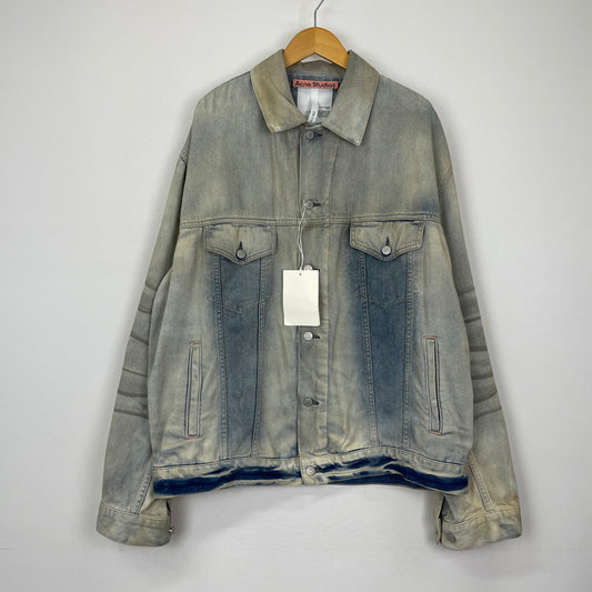 【中古品】【メンズ】 ACNE STUDIOS アクネストゥディオズ 25SS OVERSIZED FIT DENIM JAKET FN-UX-OUTW000074 C90191 オーバーサイズ フィット デニムジャケット アウター Gジャン ウォッシュ加工 140-251203-ts-05-tei サイズ：M カラー：インディゴ 万代Net店