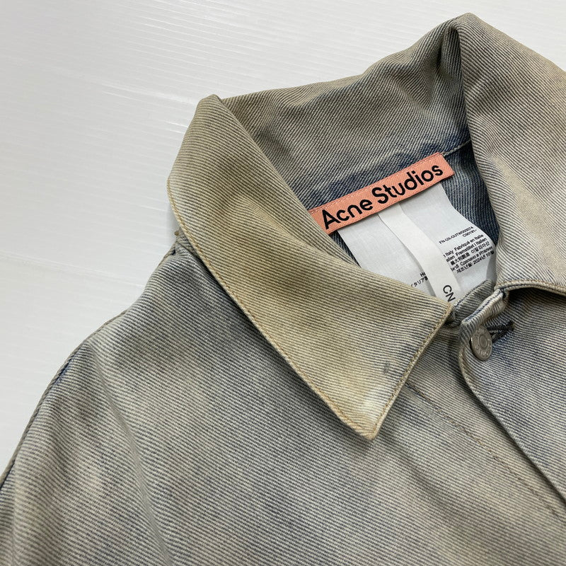 【中古品】【メンズ】 ACNE STUDIOS アクネストゥディオズ 25SS OVERSIZED FIT DENIM JAKET FN-UX-OUTW000074 C90191 オーバーサイズ フィット デニムジャケット アウター Gジャン ウォッシュ加工 140-251203-ts-05-tei サイズ：M カラー：インディゴ 万代Net店