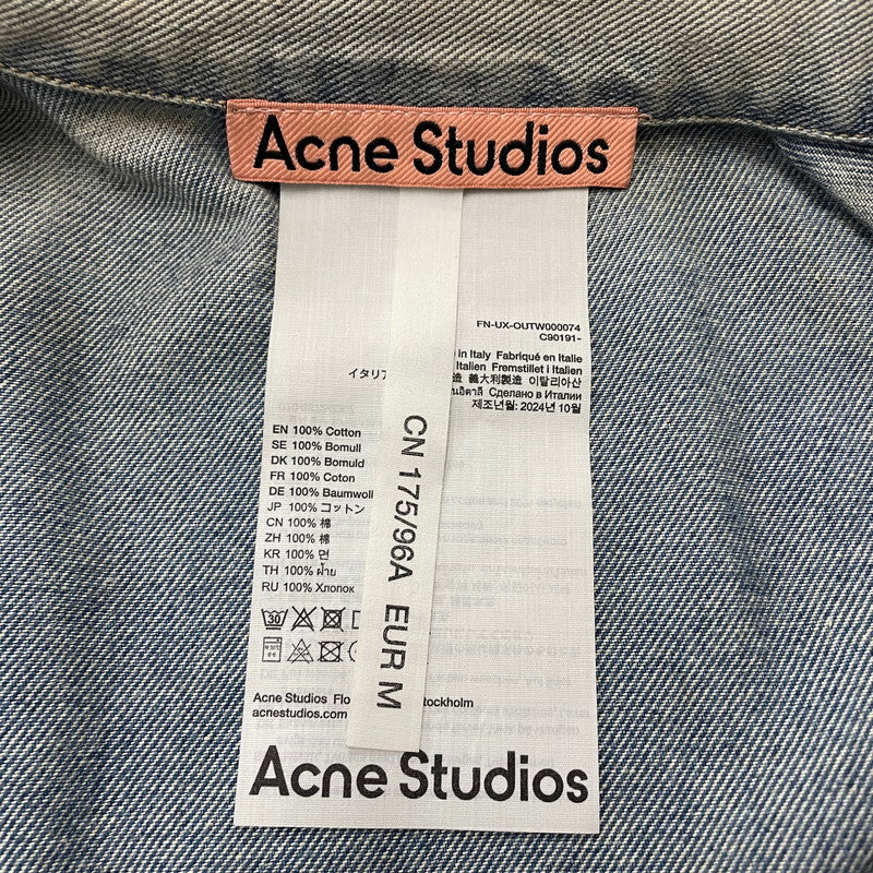 【中古品】【メンズ】 ACNE STUDIOS アクネストゥディオズ 25SS OVERSIZED FIT DENIM JAKET FN-UX-OUTW000074 C90191 オーバーサイズ フィット デニムジャケット アウター Gジャン ウォッシュ加工 140-251203-ts-05-tei サイズ：M カラー：インディゴ 万代Net店