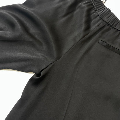 【中古品】【レディース】 LOEWE ロエベ TROUSERS SILK PANTS S359Y04XER トラウザーズ シルクパンツ ボトムス 168-251203-ts-01-tei サイズ：M カラー：ブラック 万代Net店