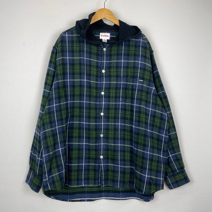 【中古品】【メンズ】 KAMIYA カミヤ HOODED CHECK SHIRT G13SH041 フーディ チェック シャツ トップス 長袖 ヴィンテージ加工 140-251203-ts-12-fuz サイズ：L カラー：チェック 万代Net店