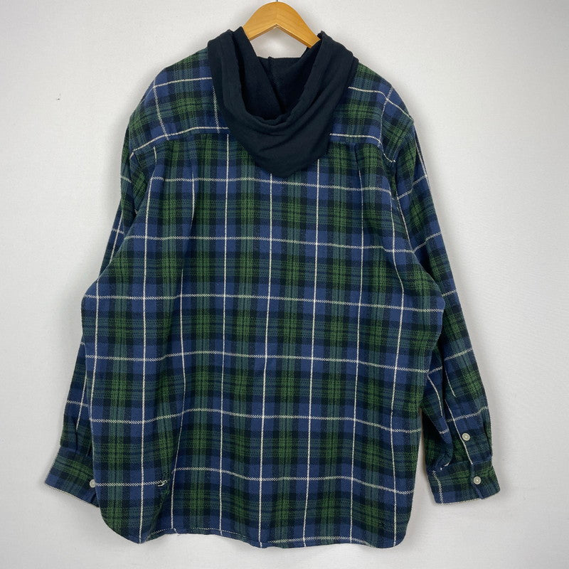 【中古品】【メンズ】 KAMIYA カミヤ HOODED CHECK SHIRT G13SH041 フーディ チェック シャツ トップス 長袖 ヴィンテージ加工 140-251203-ts-12-fuz サイズ：L カラー：チェック 万代Net店