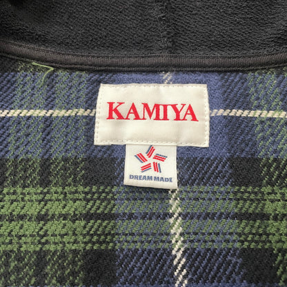 【中古品】【メンズ】 KAMIYA カミヤ HOODED CHECK SHIRT G13SH041 フーディ チェック シャツ トップス 長袖 ヴィンテージ加工 140-251203-ts-12-fuz サイズ：L カラー：チェック 万代Net店