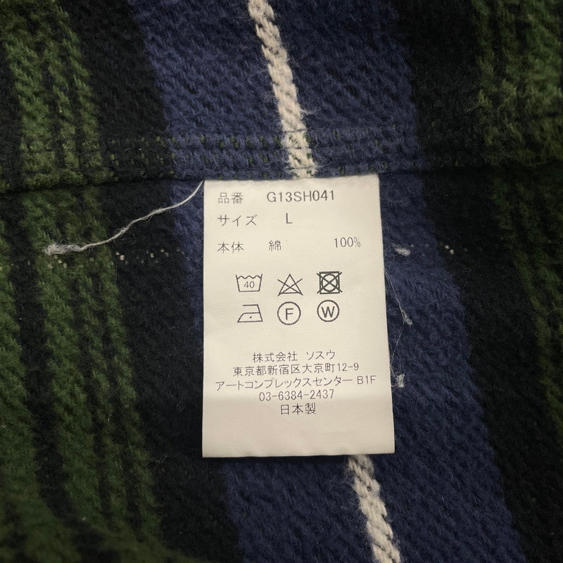 【中古品】【メンズ】 KAMIYA カミヤ HOODED CHECK SHIRT G13SH041 フーディ チェック シャツ トップス 長袖 ヴィンテージ加工 140-251203-ts-12-fuz サイズ：L カラー：チェック 万代Net店