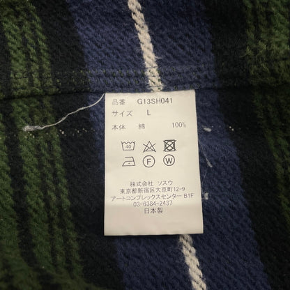 【中古品】【メンズ】 KAMIYA カミヤ HOODED CHECK SHIRT G13SH041 フーディ チェック シャツ トップス 長袖 ヴィンテージ加工 140-251203-ts-12-fuz サイズ：L カラー：チェック 万代Net店