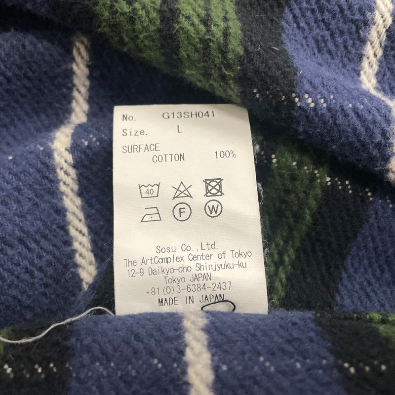 【中古品】【メンズ】 KAMIYA カミヤ HOODED CHECK SHIRT G13SH041 フーディ チェック シャツ トップス 長袖 ヴィンテージ加工 140-251203-ts-12-fuz サイズ：L カラー：チェック 万代Net店