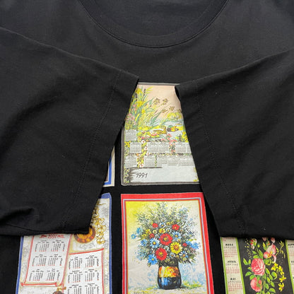 【中古品】【メンズ】 Marine Serre マリーンセル REGENERATED CALENDAR TEE ジェネレイテッド カレンダー Tシャツ トップス 半袖 141-251203-ts-15-tei サイズ：XL カラー：ブラック 万代Net店