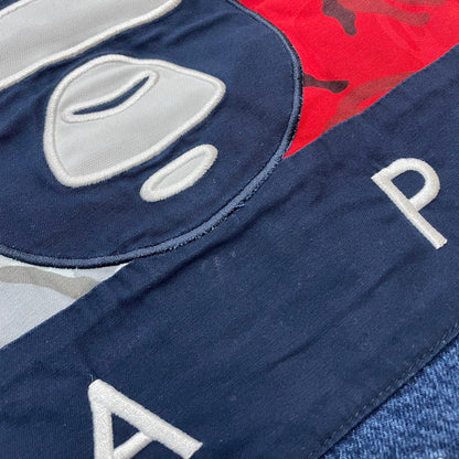 【中古品】【メンズ】 AAPE BY A BATHING APE エーエイプバイアベイシングエイプ × TOMMY JEANS トミージーンズ 別注 コラボ DENIM JACKET デニムジャケット アウター Gジャン 142-251203-ts-04-tei サイズ：S カラー：インディゴ 万代Net店