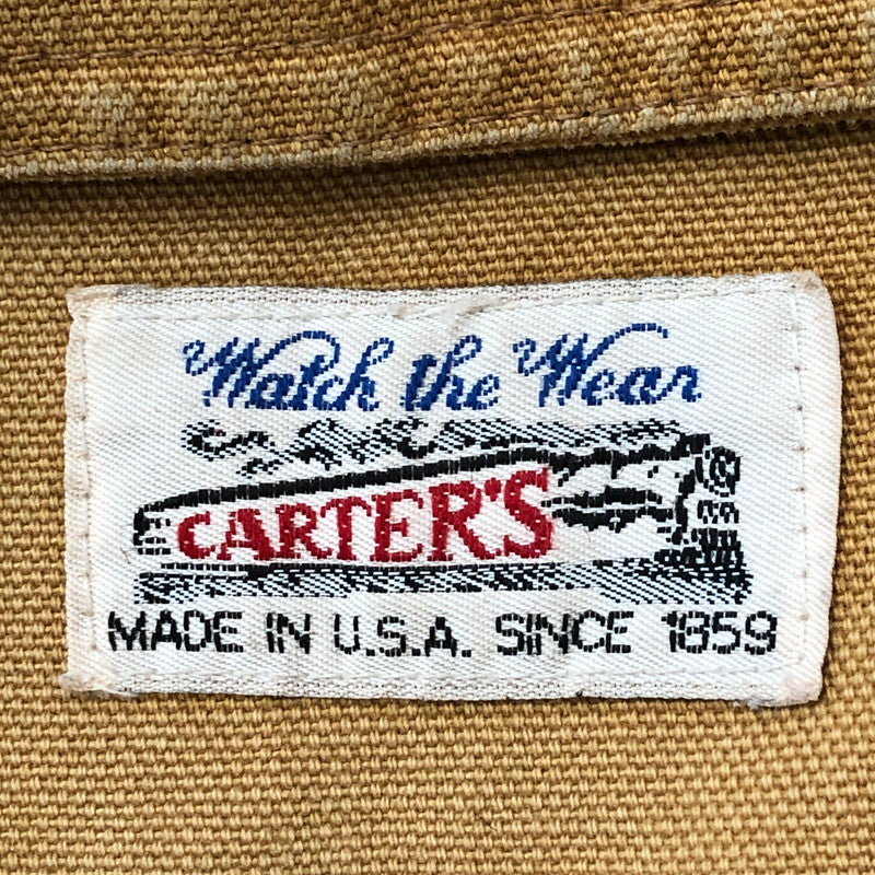 【現状渡し品】【メンズ】 CARTERS カーターズ 70~80's DUCK COVERALL JACKET VINTAGE 70~80年代 ダック カバーオール ジャケット ライトアウター ヴィンテージ USA製 145-251204-yy-13-tei サイズ：42 カラー：キャメル 万代Net店