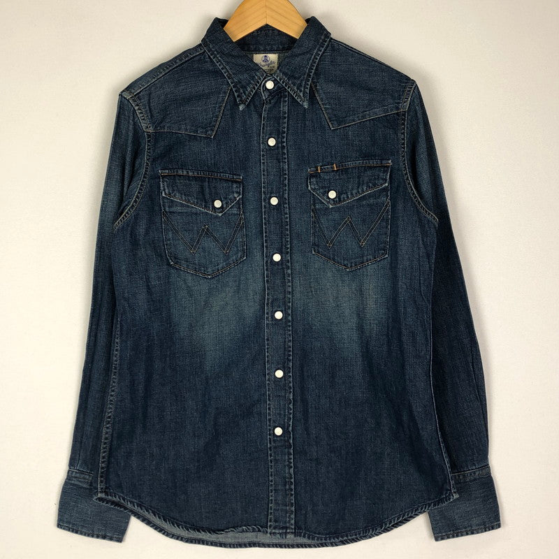【中古品】【メンズ】 Wrangler ラングラー × TOY'S McCOY トイズマッコイ 別注 コラボ L/S DENIM WESTERN SHIRT ロングスリーブ デニム ウエスタンシャツ 長袖 トップス 145-251204-yy-18-tei サイズ：15-33 カラー：インディゴ 万代Net店