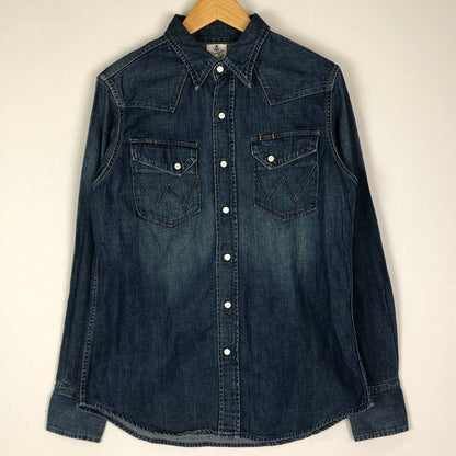【中古品】【メンズ】 Wrangler ラングラー × TOY'S McCOY トイズマッコイ 別注 コラボ L/S DENIM WESTERN SHIRT ロングスリーブ デニム ウエスタンシャツ 長袖 トップス 145-251204-yy-18-tei サイズ：15-33 カラー：インディゴ 万代Net店