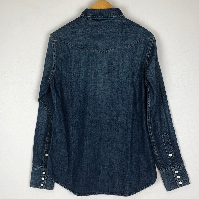 【中古品】【メンズ】 Wrangler ラングラー × TOY'S McCOY トイズマッコイ 別注 コラボ L/S DENIM WESTERN SHIRT ロングスリーブ デニム ウエスタンシャツ 長袖 トップス 145-251204-yy-18-tei サイズ：15-33 カラー：インディゴ 万代Net店