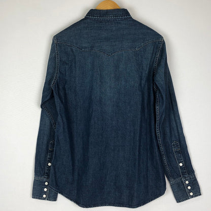 【中古品】【メンズ】 Wrangler ラングラー × TOY'S McCOY トイズマッコイ 別注 コラボ L/S DENIM WESTERN SHIRT ロングスリーブ デニム ウエスタンシャツ 長袖 トップス 145-251204-yy-18-tei サイズ：15-33 カラー：インディゴ 万代Net店